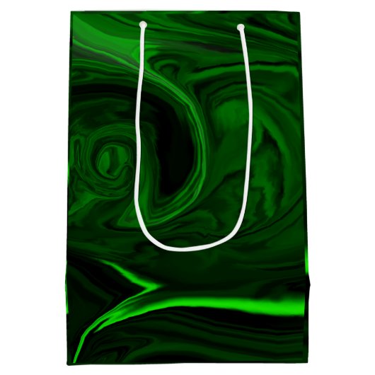 Textur grüne Malachitsteinsammlungen Mittlere Geschenktüte (Rückseite)