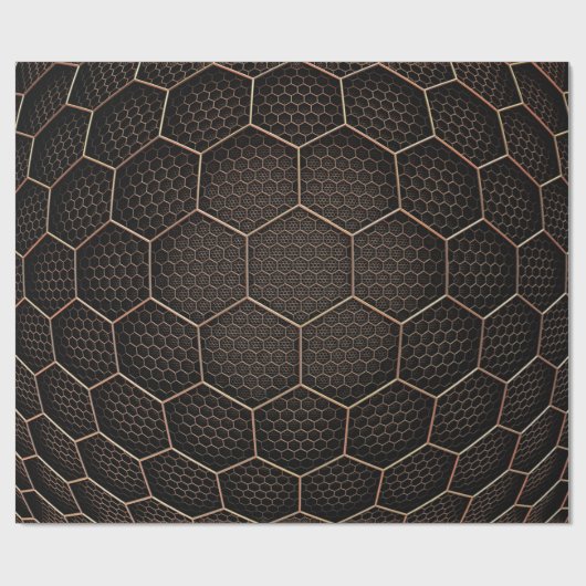 Textur-Hexagon-Raster Geschenkpapier (Flach)