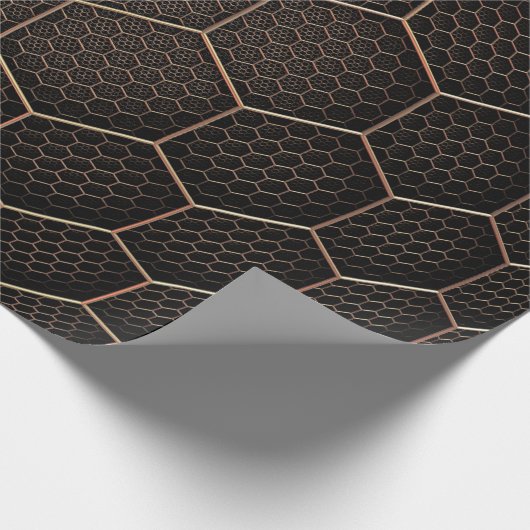 Textur-Hexagon-Raster Geschenkpapier (Ecke)