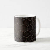Textur-Hexagon-Raster Kaffeetasse (VorderseiteRechts)