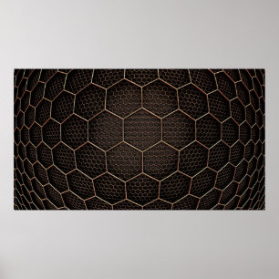 Textur-Hexagon-Raster Poster