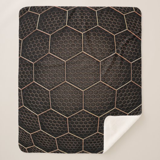Textur-Hexagon-Raster Sherpadecke (Vorderseite)