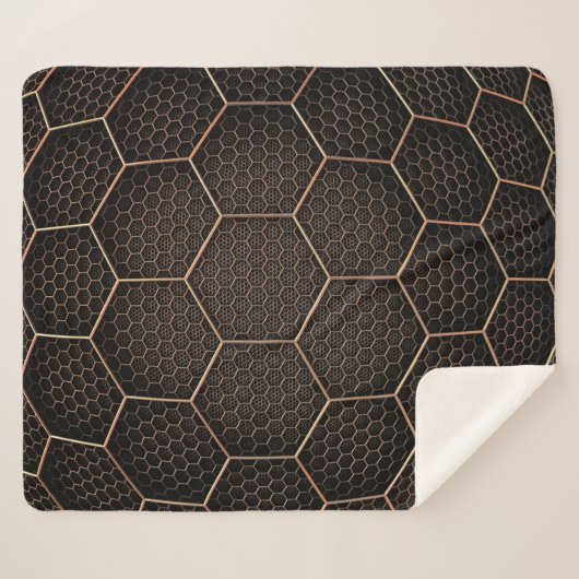 Textur-Hexagon-Raster Sherpadecke (Vorderseite (Horizontal))