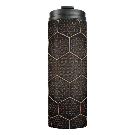 Textur-Hexagon-Raster Thermosbecher (Vorderseite)