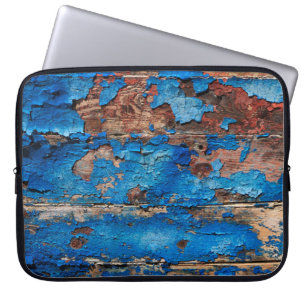 Textur Hintergrund blau Holz Laptopschutzhülle
