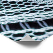 Textur, Hintergrund, Muster. weiße Spitzenstoffe.  Poster (Ecke)