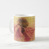 Textur-Hintergrundpapierblüte Kaffeetasse (Vorderseite Links)