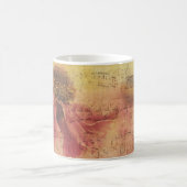 Textur-Hintergrundpapierblüte Kaffeetasse (Mittel)