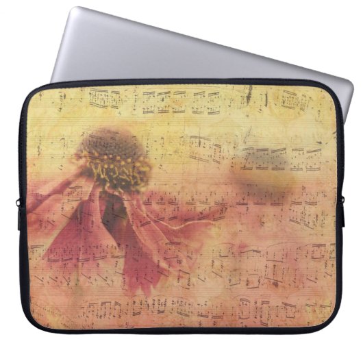 Textur-Hintergrundpapierblüte Laptopschutzhülle (Vorderseite)