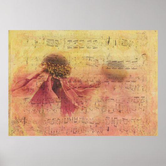 Textur-Hintergrundpapierblüte Poster (Vorne)