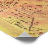 Textur-Hintergrundpapierblüte Poster (Ecke)