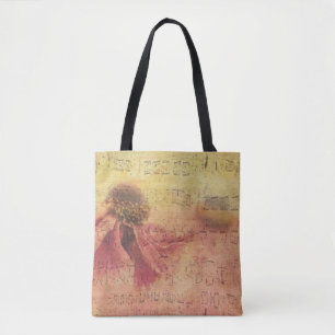 Textur-Hintergrundpapierblüte Tasche