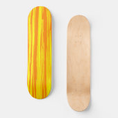 Textur Holz Muster gelb Orange Skateboard (Vorderseite)