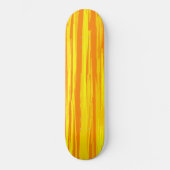 Textur Holz Muster gelb Orange Skateboard (Vorderseite)