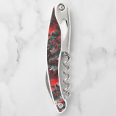 Textur in ausgeprägten verdorbenen roten Blätter a Kellnermesser (Rückseite)