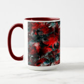 Textur in ausgeprägten verdorbenen roten Blätter a Tasse (Links)