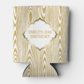 Textur in Weiß und Gold Glitzer Dosenkühler (Vorderseite)