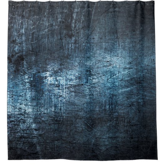 Textur Metall graue blaue Hintergrund Duschvorhang (Vorderseite)