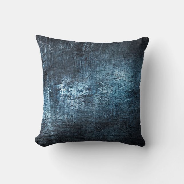 Textur Metall graue blaue Hintergrund Kissen (Vorderseite)