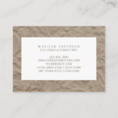 Textur| Minimalistischer moderner Rettungswagen Visitenkarte (Rückseite)