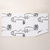 Textur mit abstrakten Gesichtern. Eine durchgehend Badehandtuch (Badehandtuch)