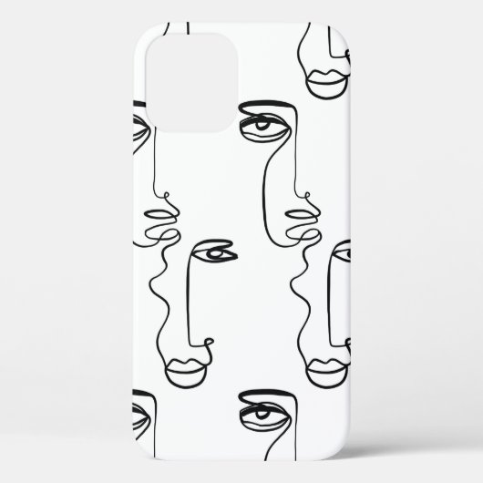 Textur mit abstrakten Gesichtern. Eine durchgehend Case-Mate iPhone Hülle (Rückseite)