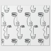 Textur mit abstrakten Gesichtern. Eine durchgehend Geschenkpapier (Flach)