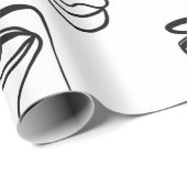 Textur mit abstrakten Gesichtern. Eine durchgehend Geschenkpapier (Rolleneckpunkt)