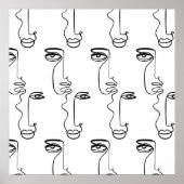 Textur mit abstrakten Gesichtern. Eine durchgehend Poster (Vorne)