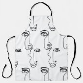 Textur mit abstrakten Gesichtern. Eine durchgehend Schürze (Vorderseite)