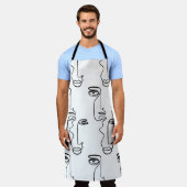 Textur mit abstrakten Gesichtern. Eine durchgehend Schürze (Getragen)