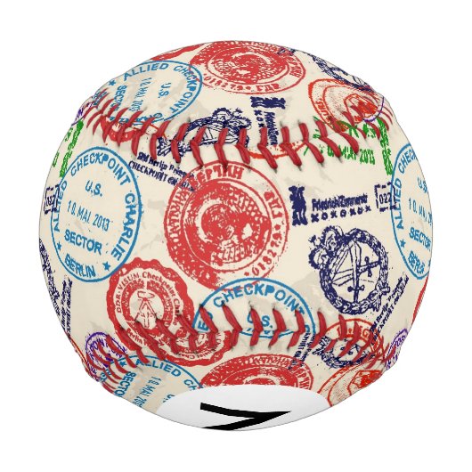 Textur mit echten Briefmarke. Baseball (Rückseite)