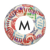 Textur mit echten Briefmarke. Baseball (Vorderseite Links)