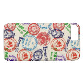 Textur mit echten Briefmarke. Case-Mate iPhone Hülle (Rückseite (Horizontal))