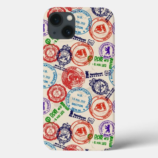 Textur mit echten Briefmarke. Case-Mate iPhone Hülle (Rückseite)