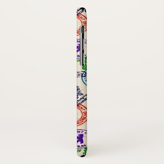 Textur mit echten Briefmarke. Case-Mate iPhone Hülle (Hinten/Links)