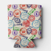 Textur mit echten Briefmarke. Dosenkühler (Rückseite)