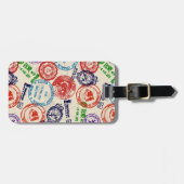 Textur mit echten Briefmarke. Gepäckanhänger (Vorderseite horizontal)