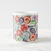 Textur mit echten Briefmarke. Jumbo-Tasse (Vorderseite)