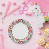 Textur mit echten Briefmarke. Pappteller (Party)