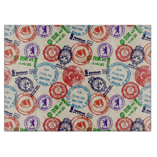 Textur mit echten Briefmarke. Schneidebrett (Vorderseite)