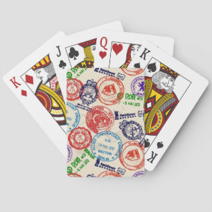 Textur mit echten Briefmarke. Spielkarten