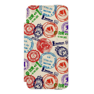 Textur mit echten Briefmarken. Incipio Watson™ iPhone 5 Geldbörsen Hülle