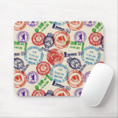 Textur mit echten Briefmarken. Mousepad (Mit Mouse)
