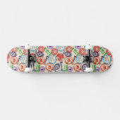 Textur mit echten Briefmarken. Skateboard (Horizontal)