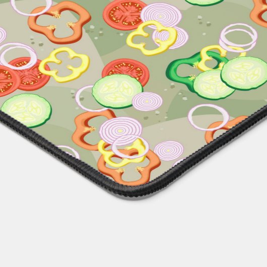 Textur mit Scheiben aus Gemüse Schreibtischunterlage (Ecke)