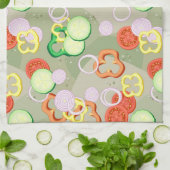 Textur mit Scheiben von Gemüse Geschirrtuch (Gefaltet)