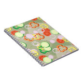 Textur mit Scheiben von Gemüse Notizblock (Rechte Seite)