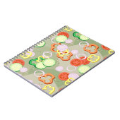 Textur mit Scheiben von Gemüse Notizblock (Linke Seite)