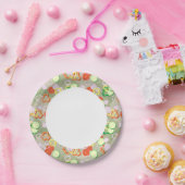 Textur mit Scheiben von Gemüse Pappteller (Party)